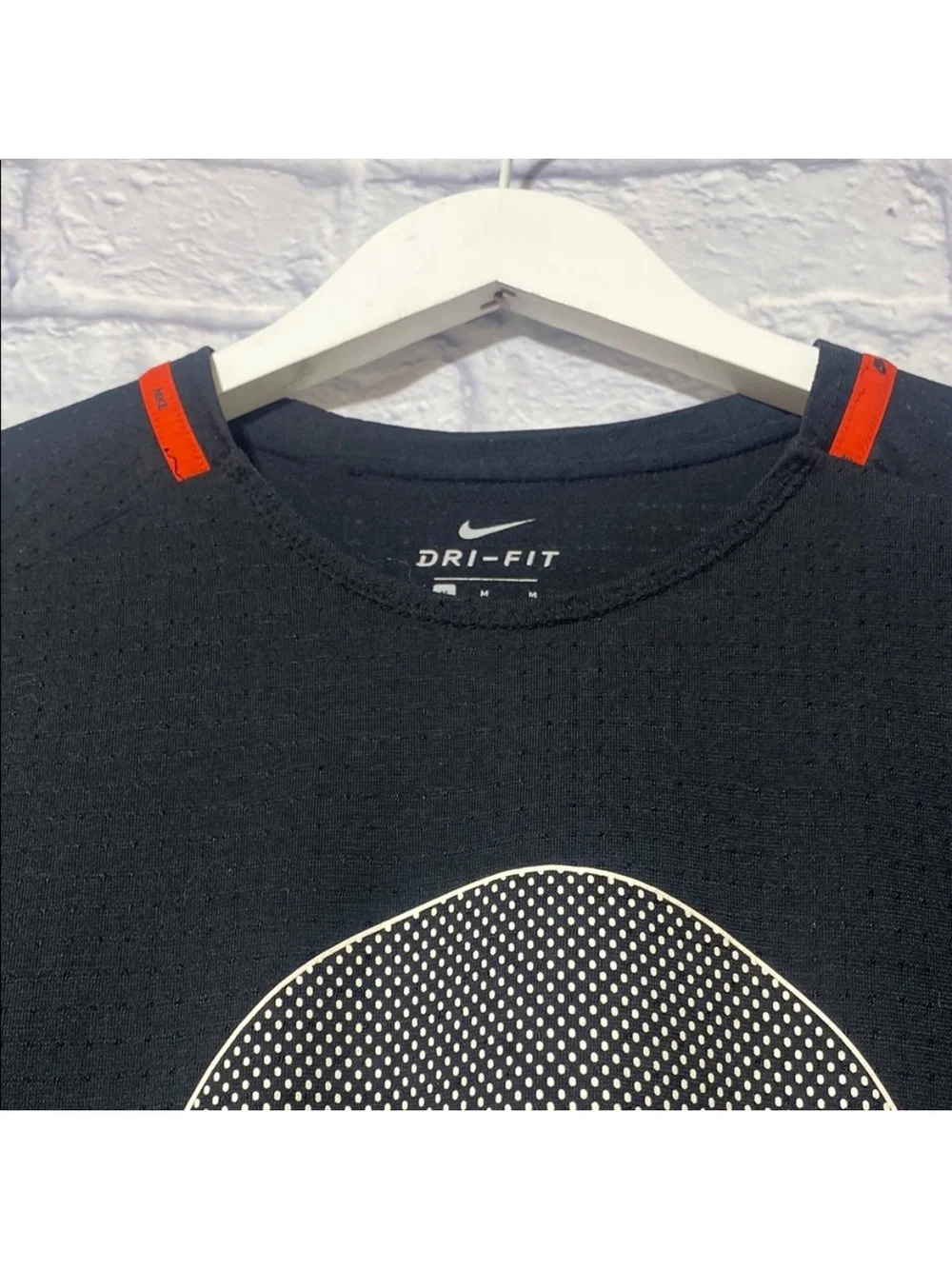 Nike Men's Black Dri-FIT Short Sleeve Performance Shirt with Neon Accents